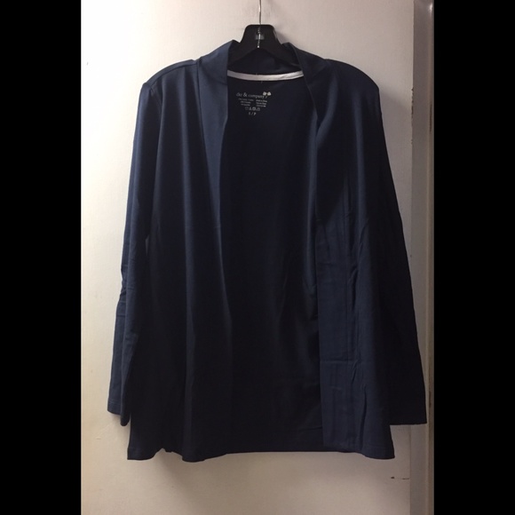 🌟 Navy Roll-Up Sleeve Open Cardigan - Picture 2 of 6